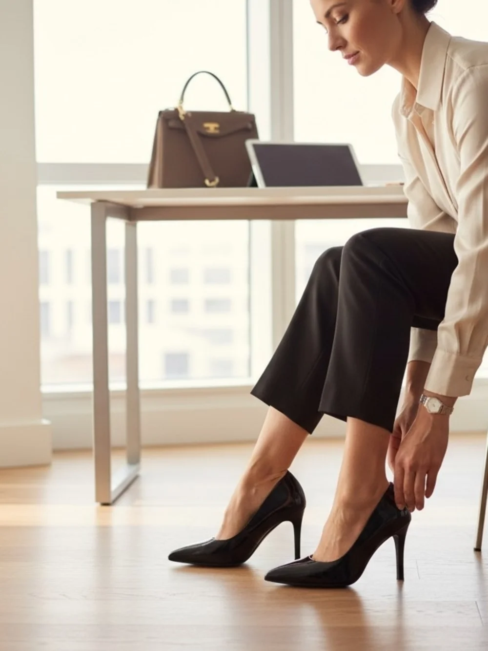 Jenn Ardor Black Pointed Toe Pumps